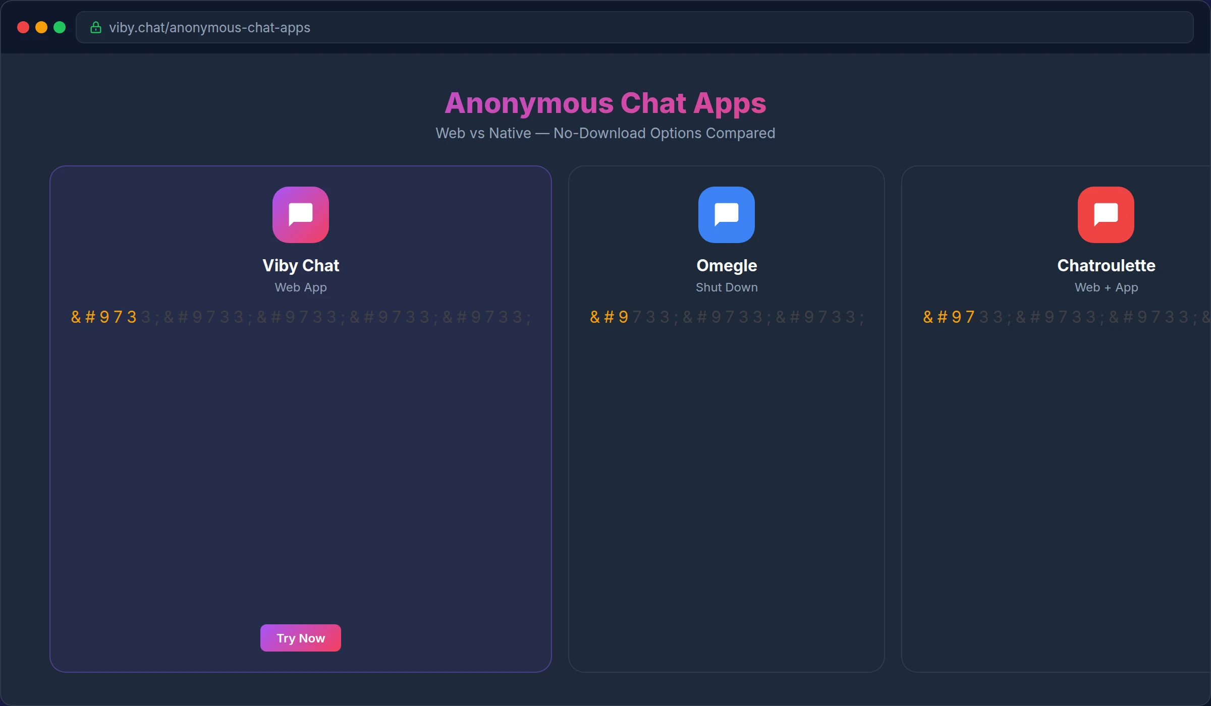 anonymous chat apps desktop view