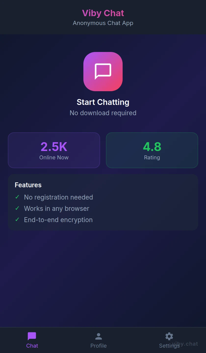 anonymous chat apps mobile view