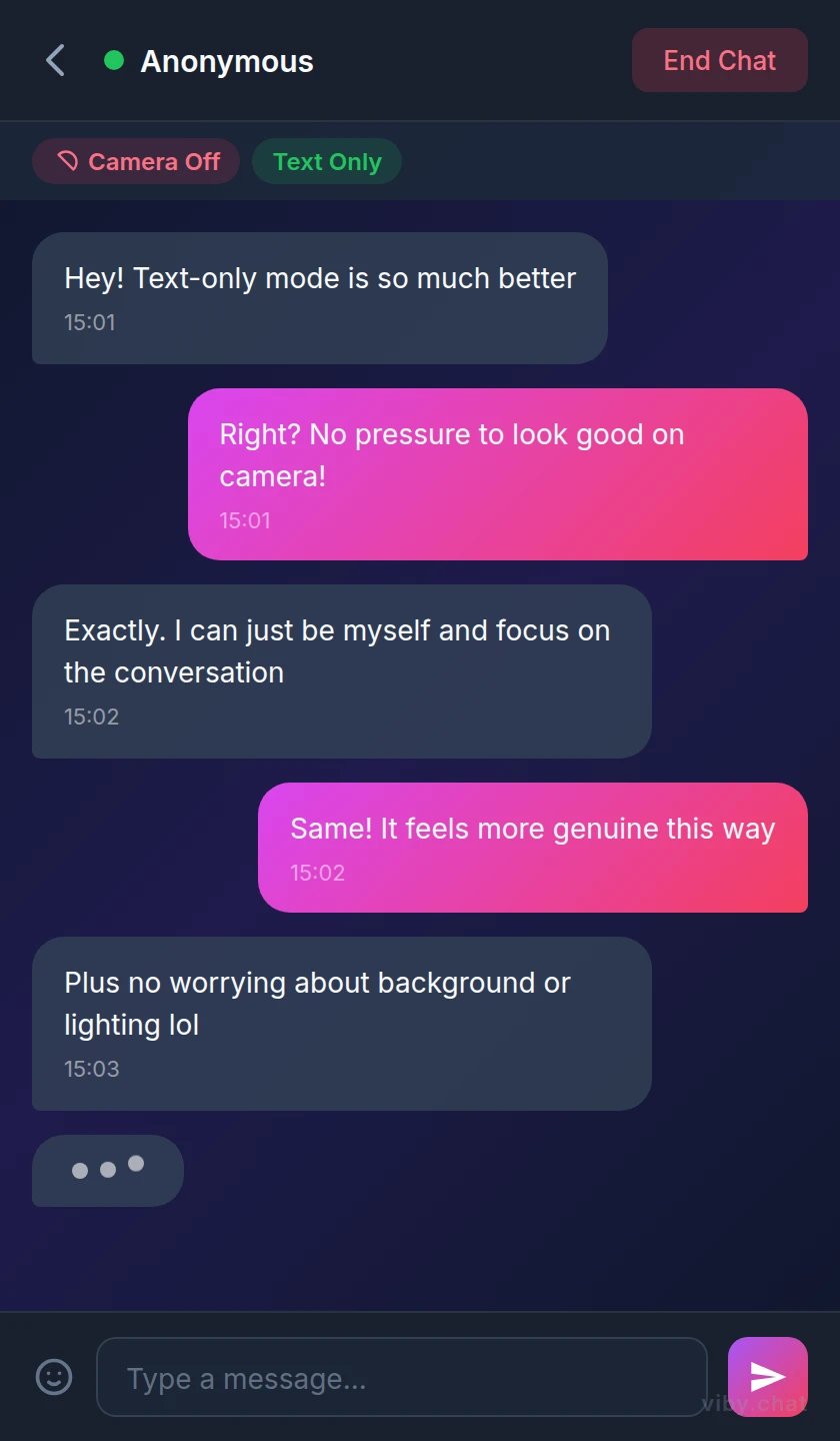 chat without cam mobile view
